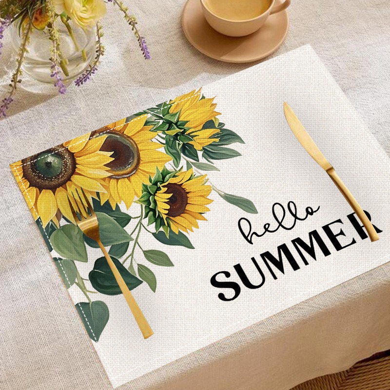 Linen Table Runner - Juego de 5 Manteles Individuales con
