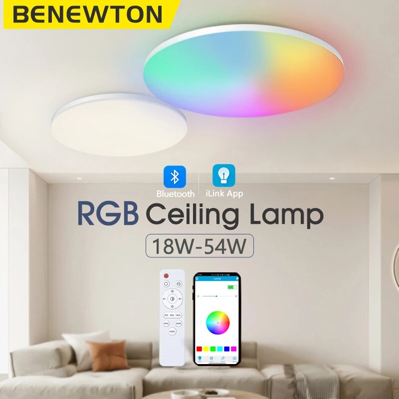 Home Decor Free App - Luz de techo inteligente Marpou RGB