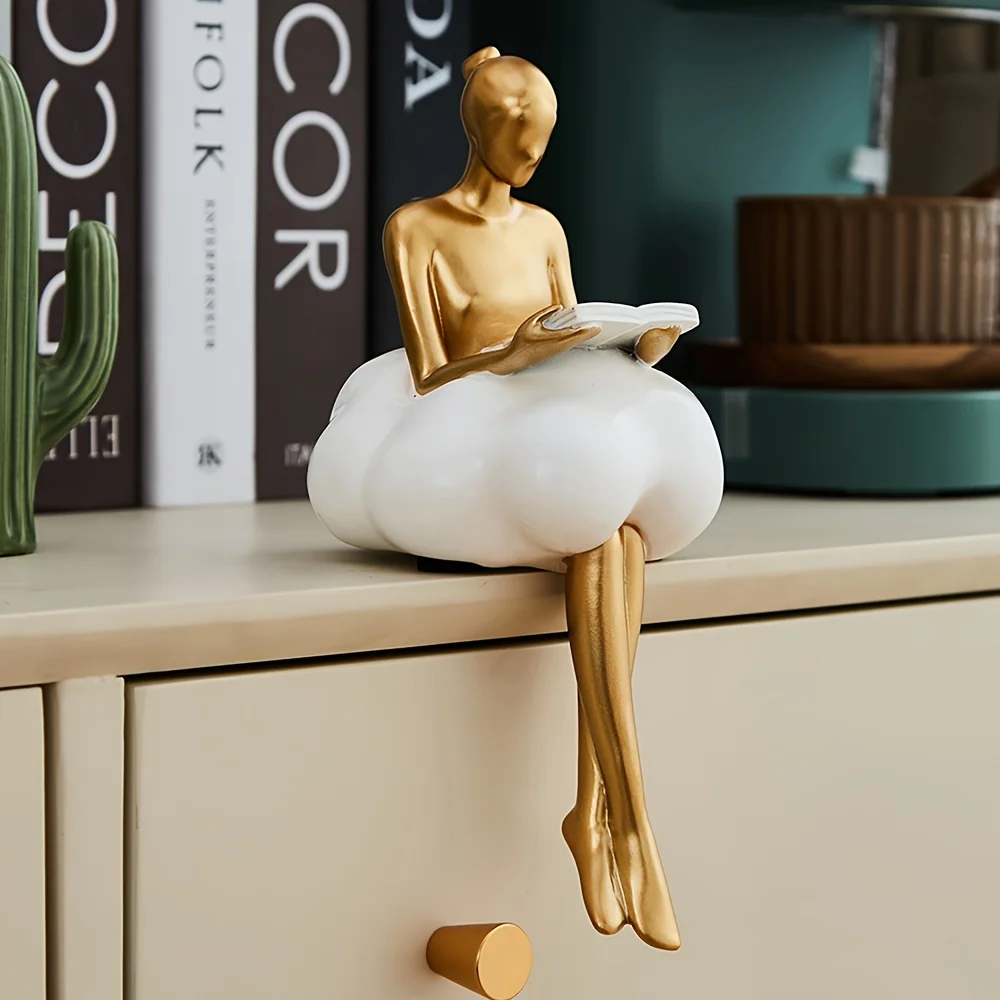 Home Decor Y2K - Escultura de Cloud Girl, figura de