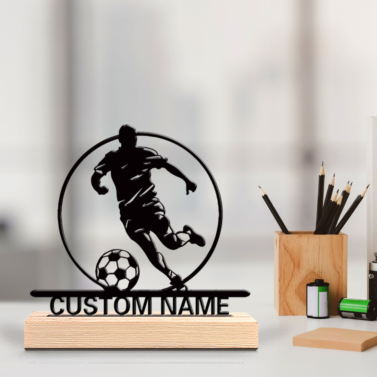 Home Decor Theme - Estatua Metálica Personalizada de Jugador de