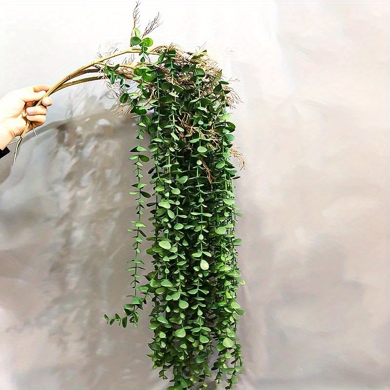 Rattan Plant Basket - Plantas artificiales de ratán de eucalipto