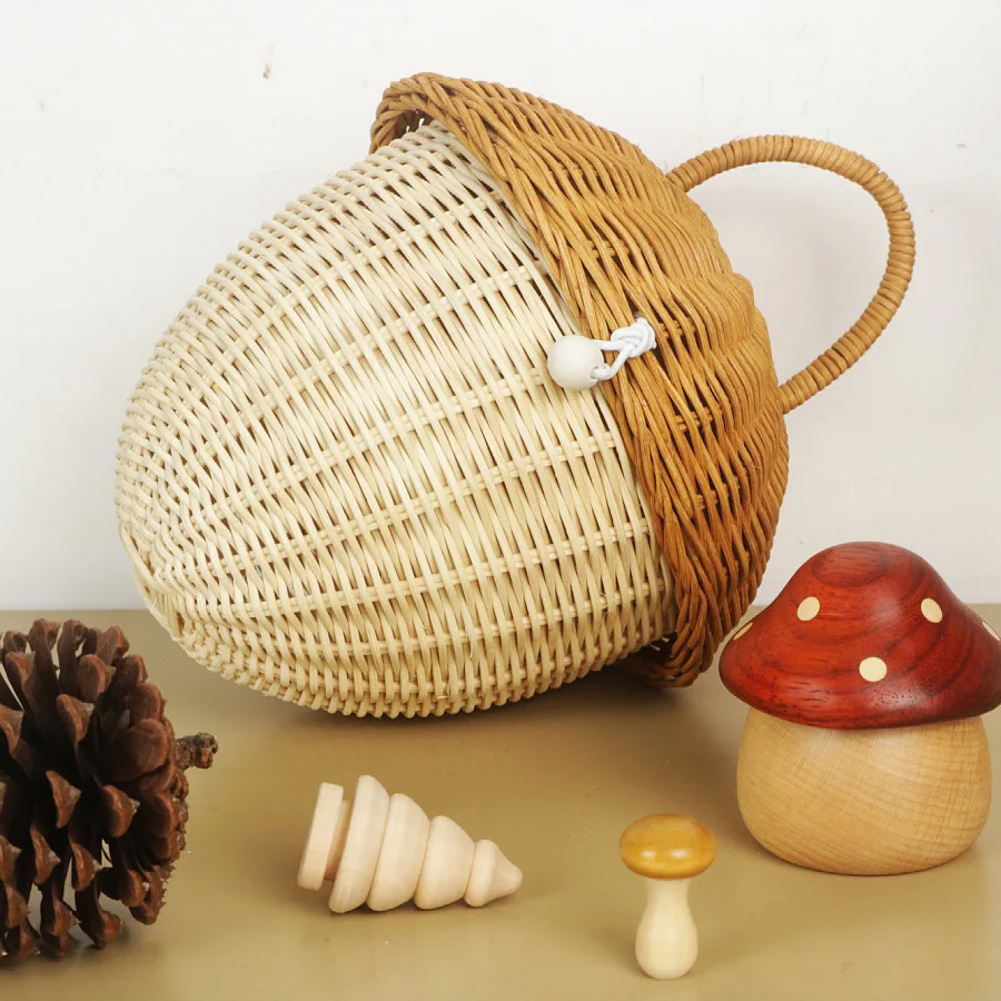 Cestas de pícnic al aire libre - Rattan Plant Basket reseña y precio