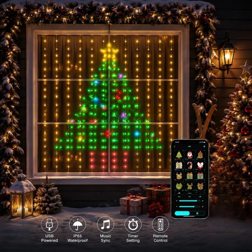Luces LED de cortina de píxele - Home Decor Free App reseña y precio