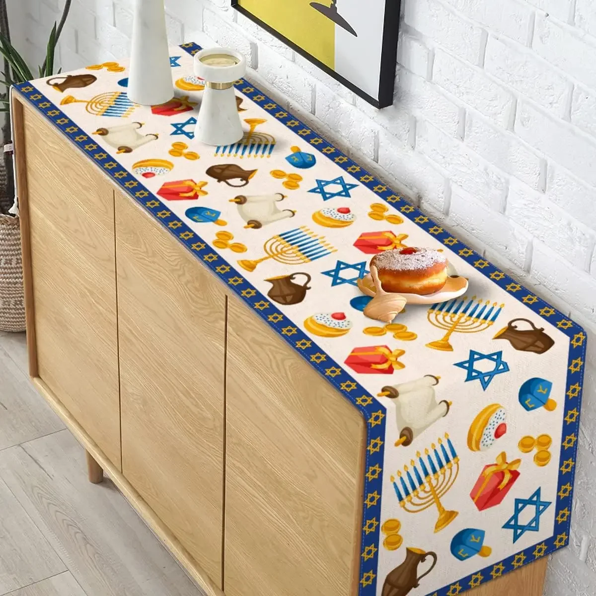 Camino de mesa de lino para Ha - Linen Table Runner reseña y precio