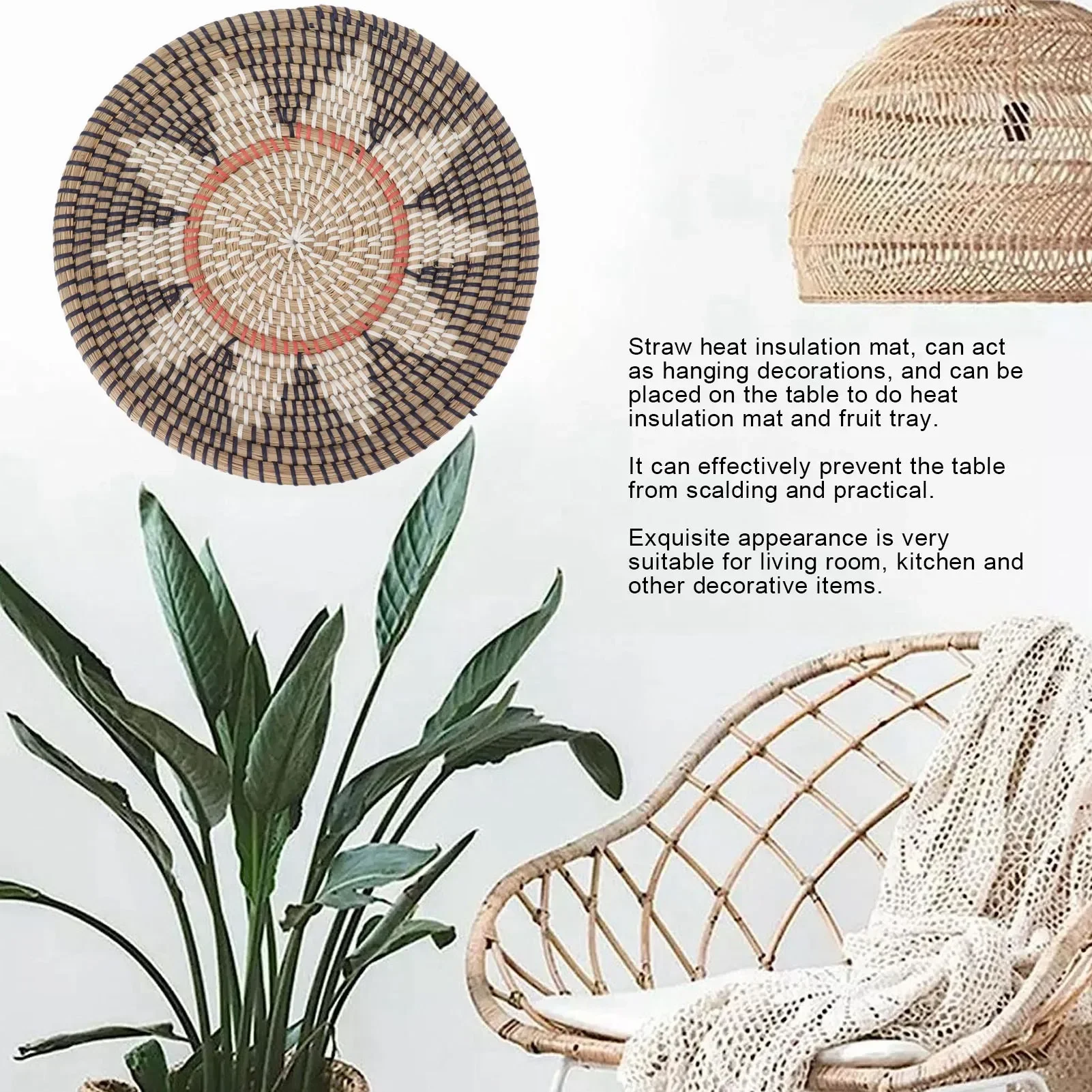 Adornos de pared de hierba red - Rattan Plant Basket reseña y precio