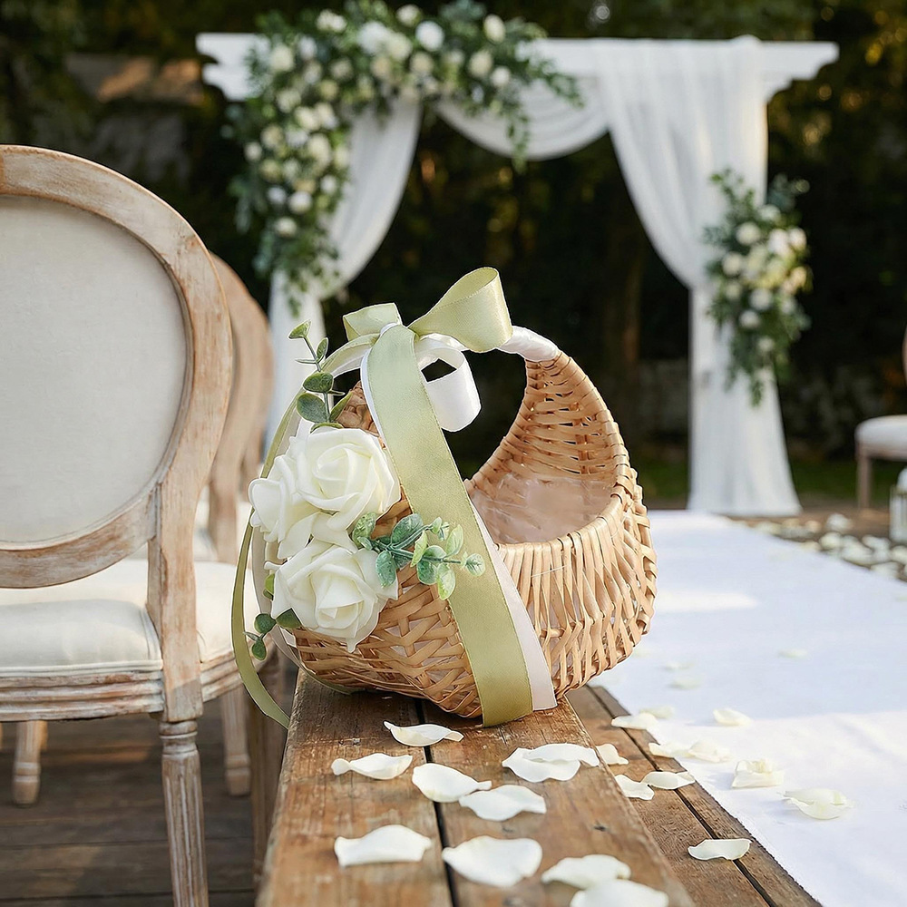 Cesta de mimbre para niña de l - Rattan Plant Basket reseña y precio