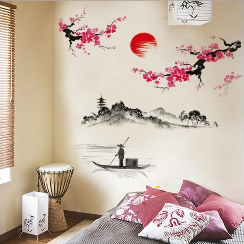Estilo chino Sakura japonés Ro - Home Decor Indonesia reseña y precio