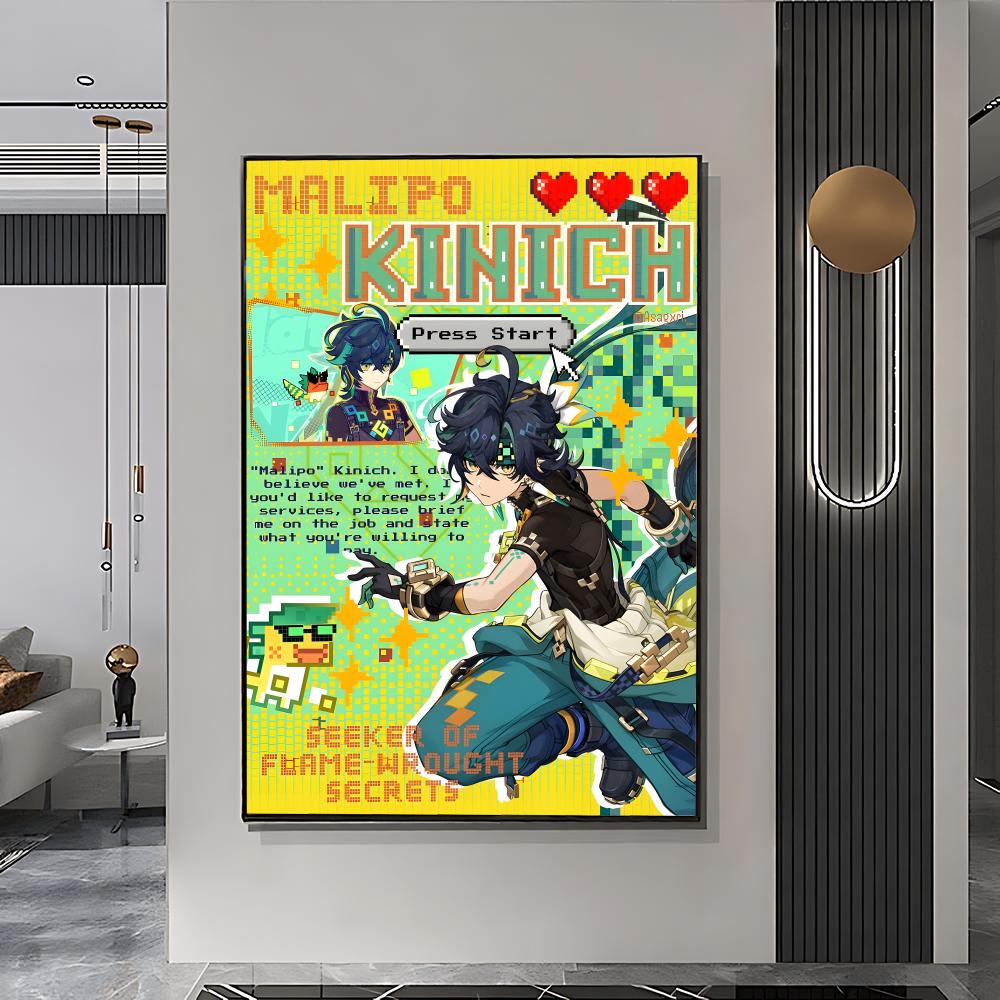 Póster estilo revista Genshin, - Home Decor Magazine reseña y precio
