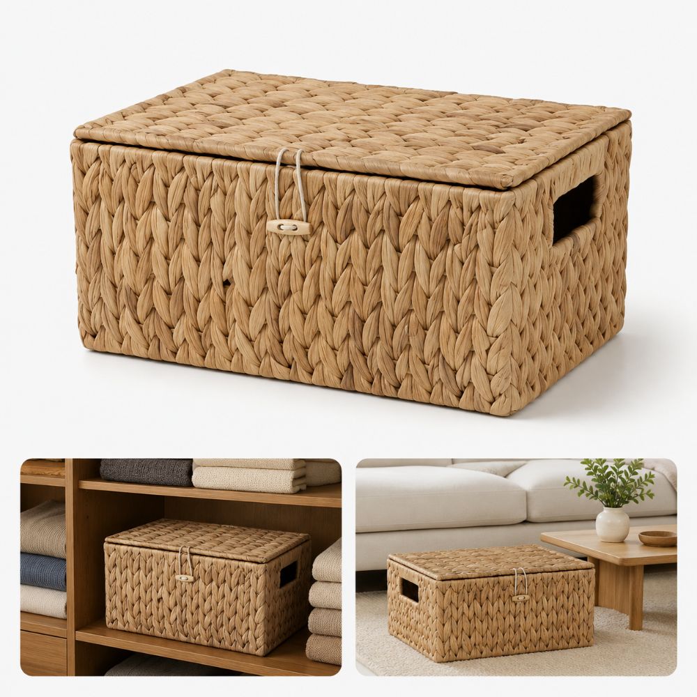 Cesta de Almacenamiento Rectan - Rattan Plant Basket reseña y precio