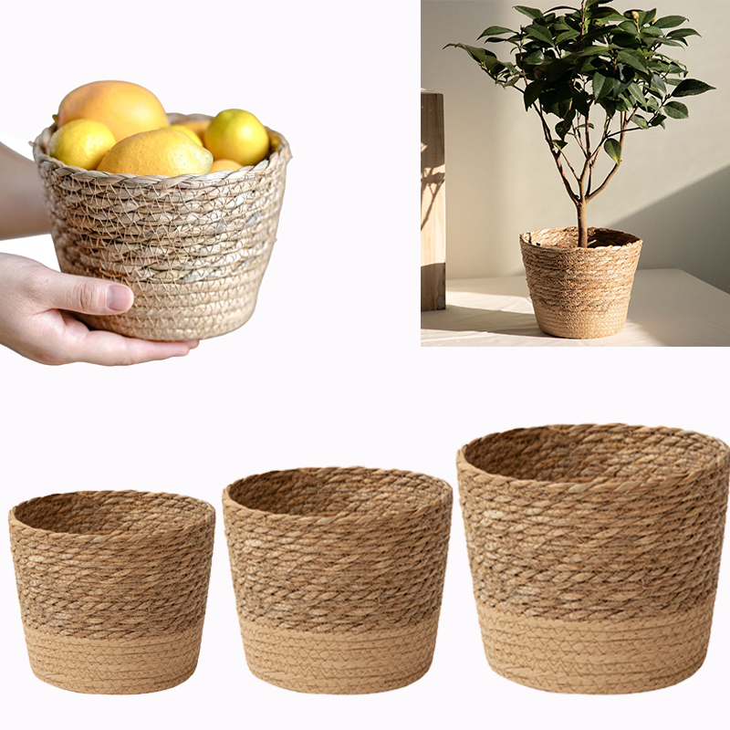 Cesta de Almacenamiento Tejida - Rattan Plant Basket reseña y precio