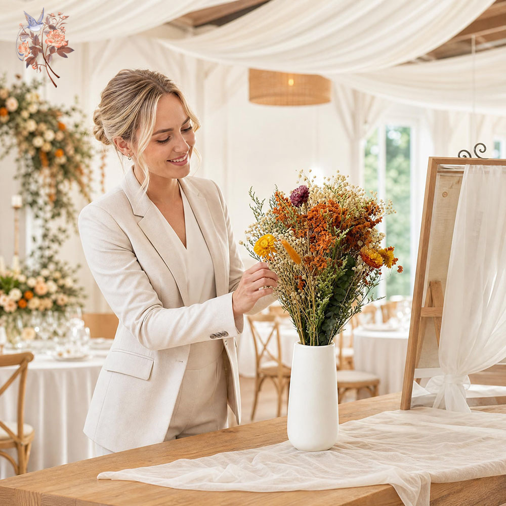 Ramo de Flores Secas de Otoño, - Pampas Grass Decor reseña y precio