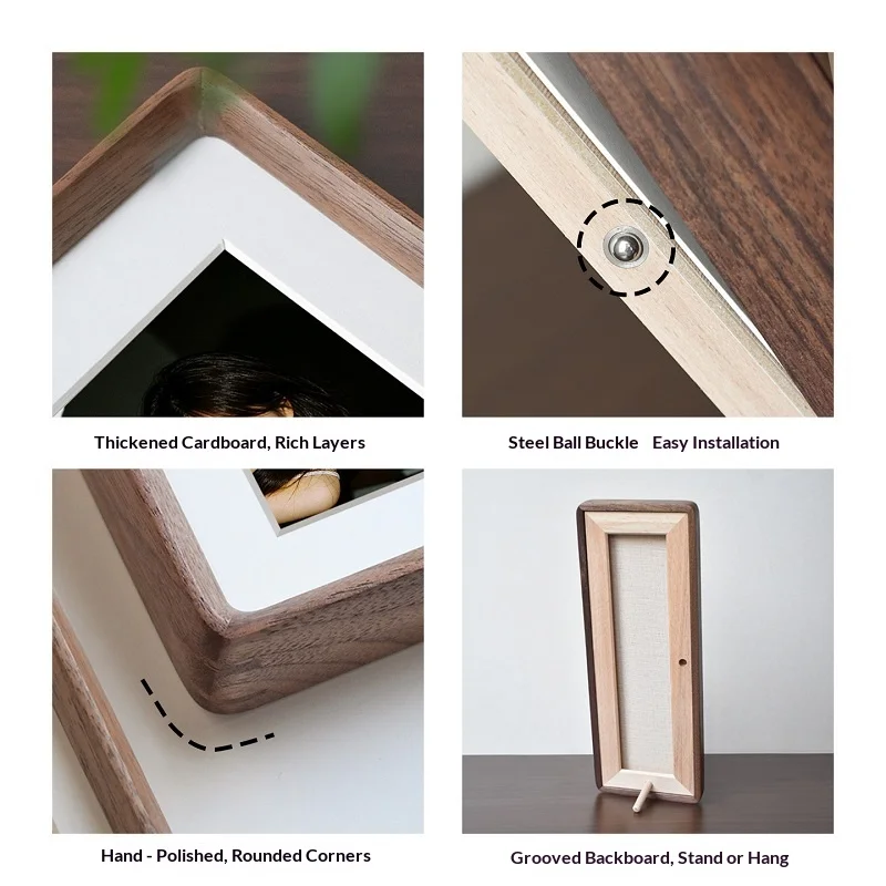 Marco de fotos de madera maciz - Bamboo Photo Frame reseña y precio