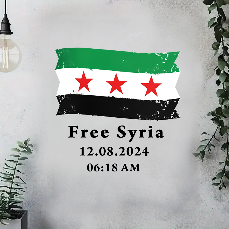Bandera de Siria con Texto Lib - Home Decor Indonesia reseña y precio