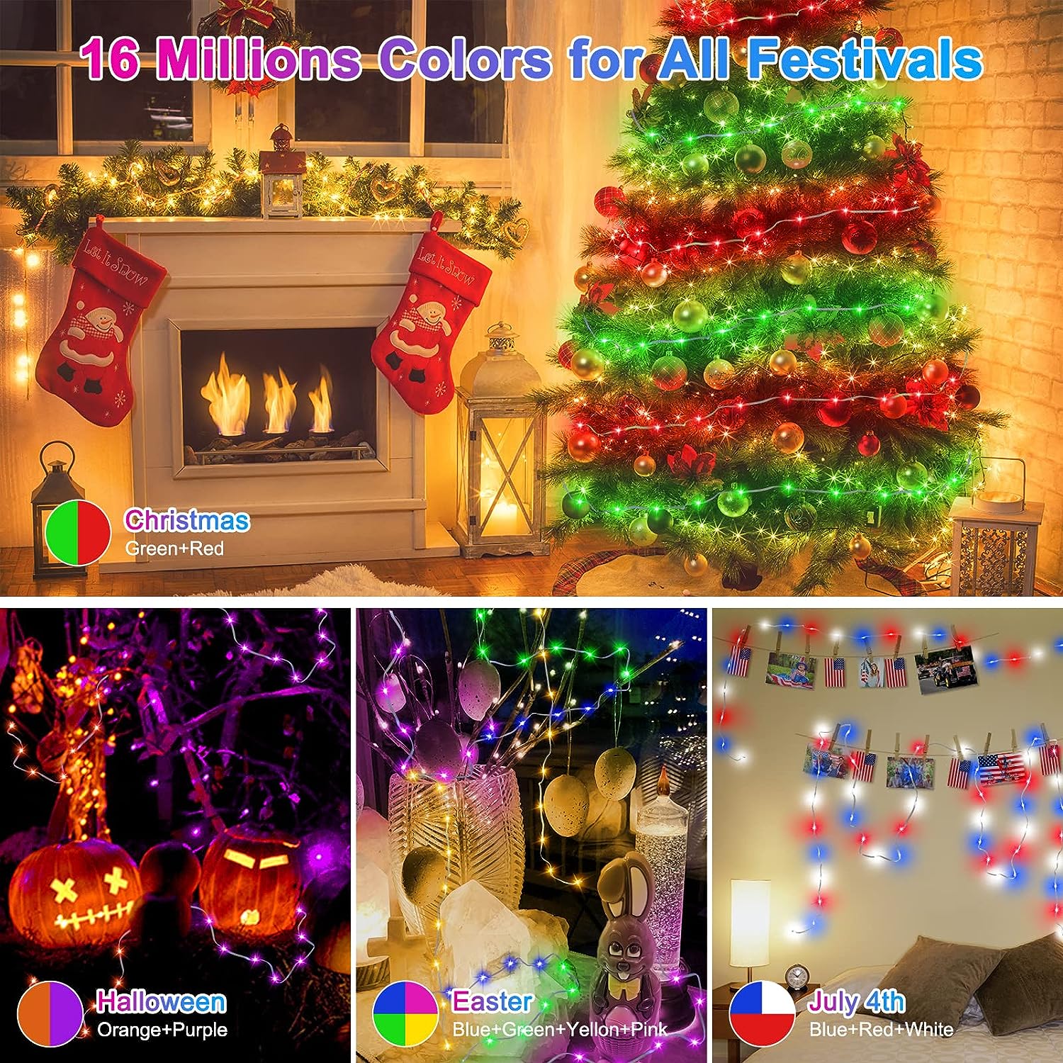 Luces LED de Cadena Dream Colo - Home Decor Free App reseña y precio