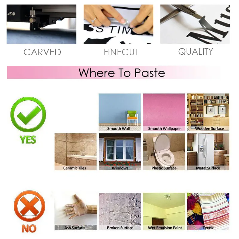 Caligrafía adhesiva de pared i - Home Decor Indonesia reseña y precio