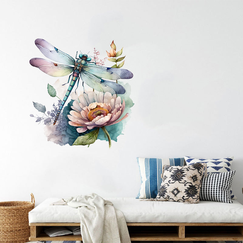 M739 Hermosas Flores y Libélul - Home Decor Indonesia reseña y precio