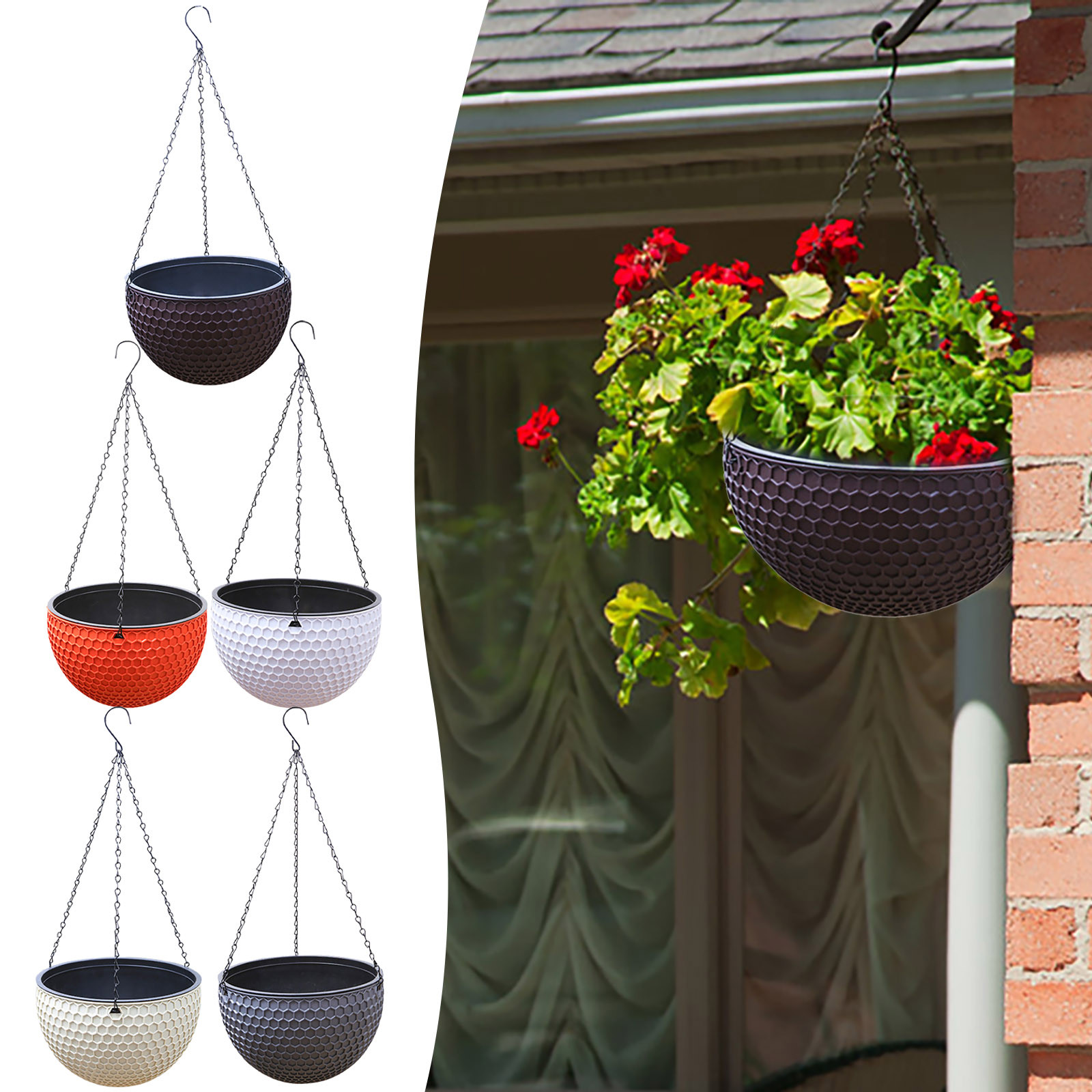 Estilo europeo patrón de panal - Rattan Plant Basket reseña y precio