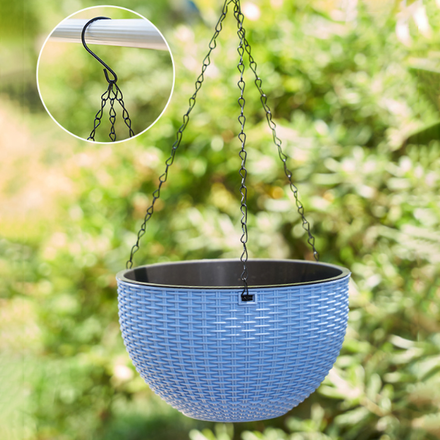 Maceta colgante de interior, e - Rattan Plant Basket reseña y precio