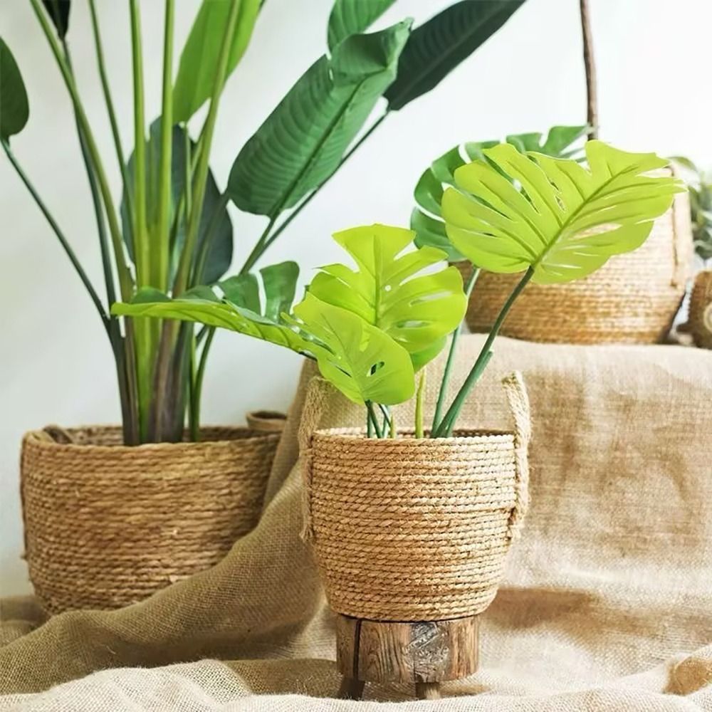 1 Uds. Para terrazas de jardín - Rattan Plant Basket reseña y precio