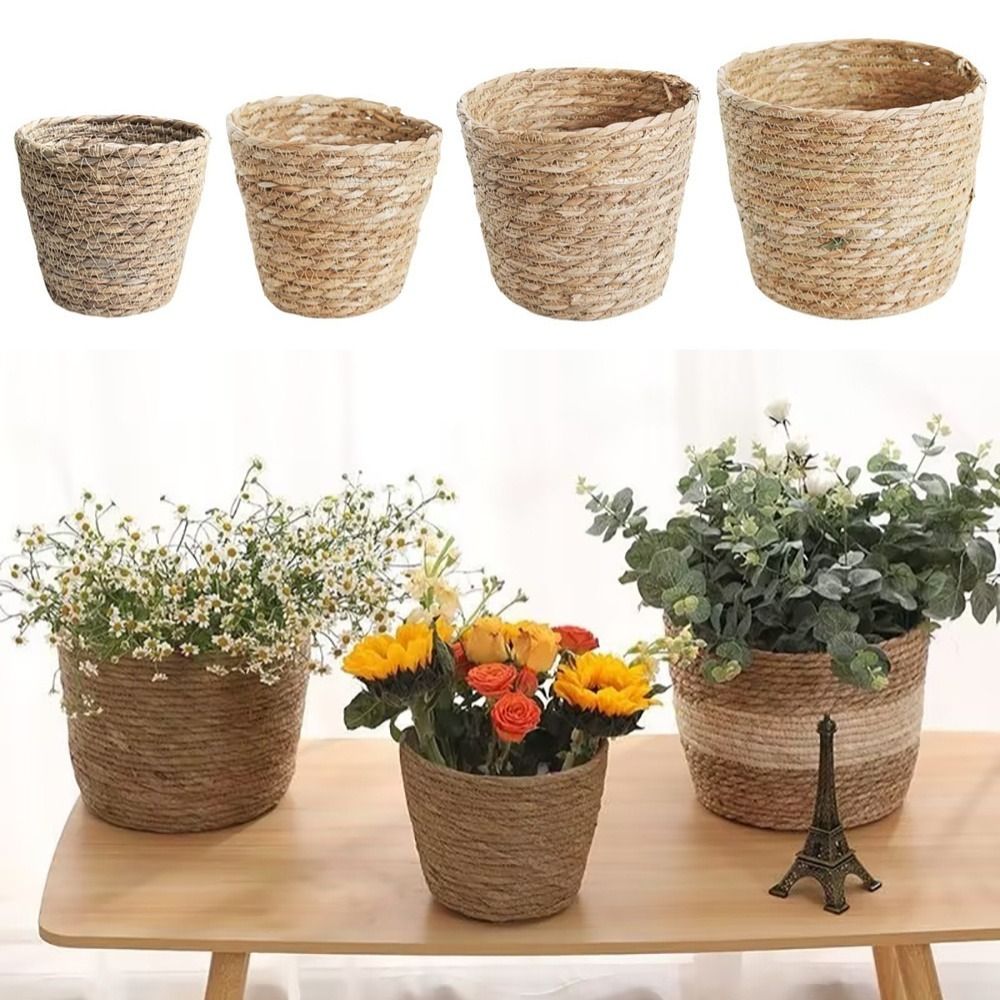 1 Uds. Para terrazas de jardín - Rattan Plant Basket reseña y precio