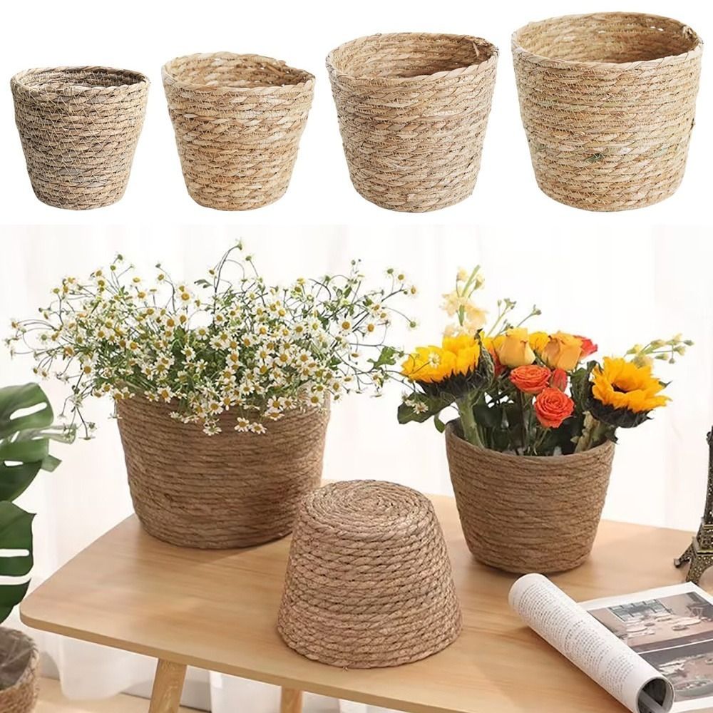 1 Uds. Para terrazas de jardín - Rattan Plant Basket reseña y precio